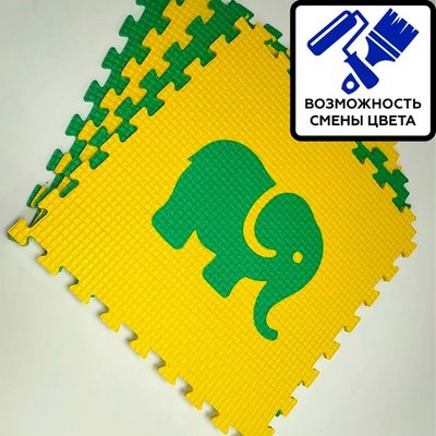 Мягкий пол "Животные Африки" 500x500x10 мм 45 шор