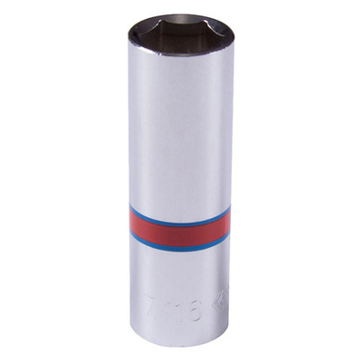 KING TONY (223514S) Головка торцевая глубокая шестигранная 1/4", дюймовая 7/16"