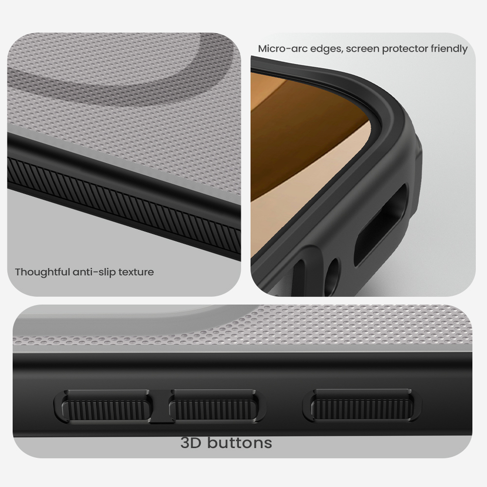 Чехол серый тонированный c MagSafe для OnePlus 15, серия Super Frosted Shield Pro Magnetic (Clear version) от Nillkin
