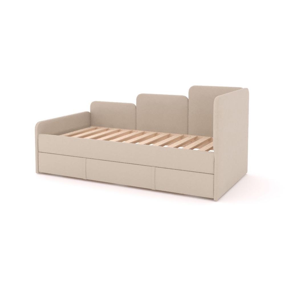 Кровать детская тахта 160х80 см с ящиком (капучино Беверли)