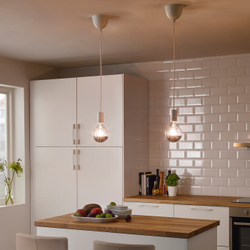 IKEA SUNNEBY  (ИКЕА СУННЕБЙ)  -  Держатель кабеля, белая ткань, 1,8 м