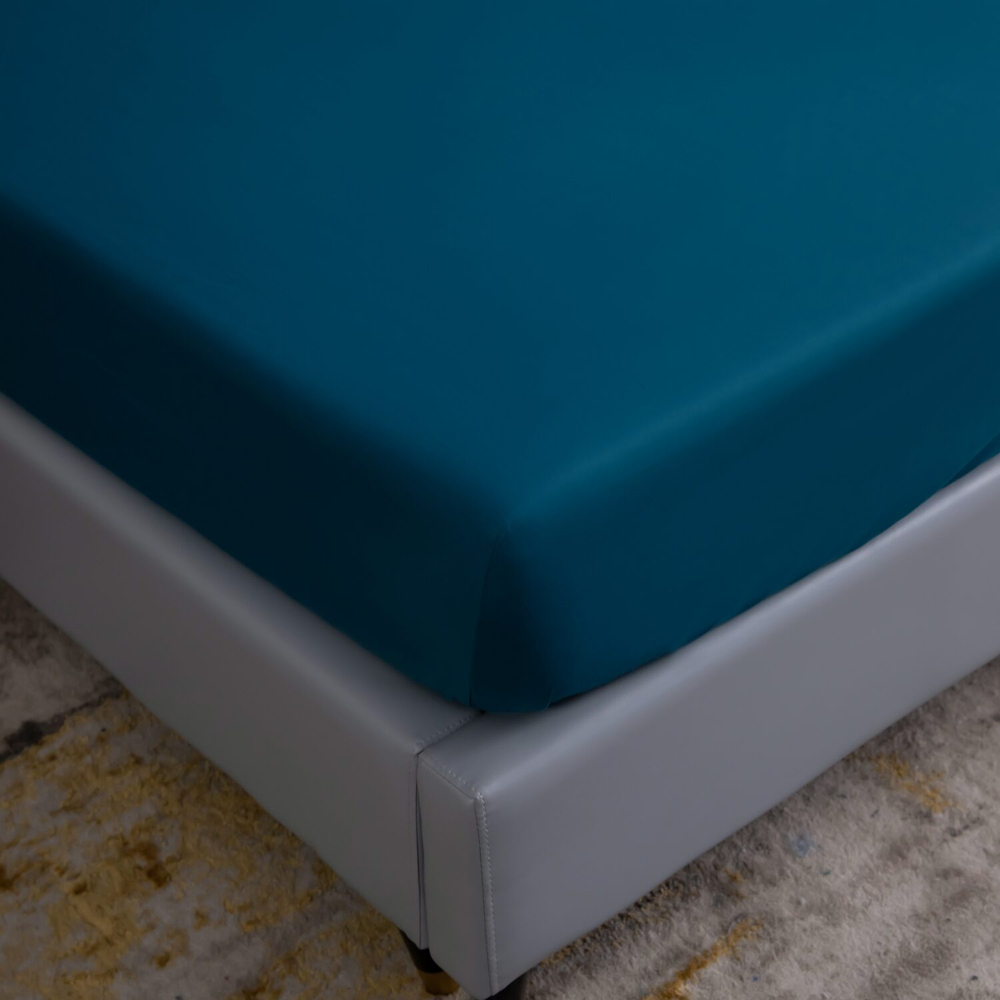 КПБ Однотонный Сатин на резинке CSR039, 2 спальный, наволочки 70-70 2 шт, простынь 160*200*35