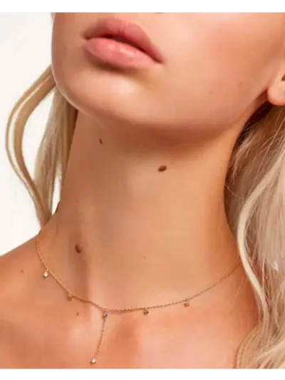 Колье Mana серебро 925 пробы покрытое золотом