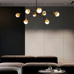 Люстра На Штанге Kendall L10 Black Gold By Imperiumloft