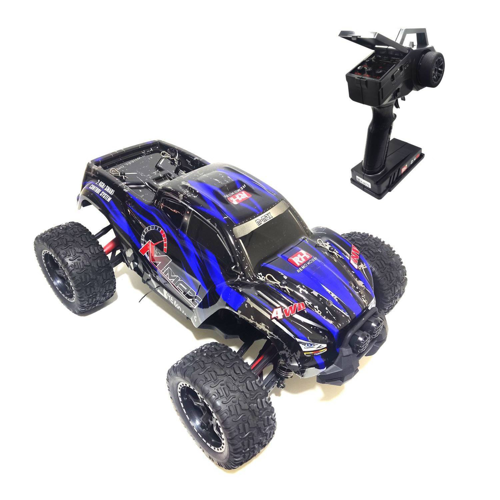 Радиоуправляемый монстр Remo Hobby MMAX Brushless (бесколлекторный) 4WD 2.4G 1/10 RTR RH1035-blue