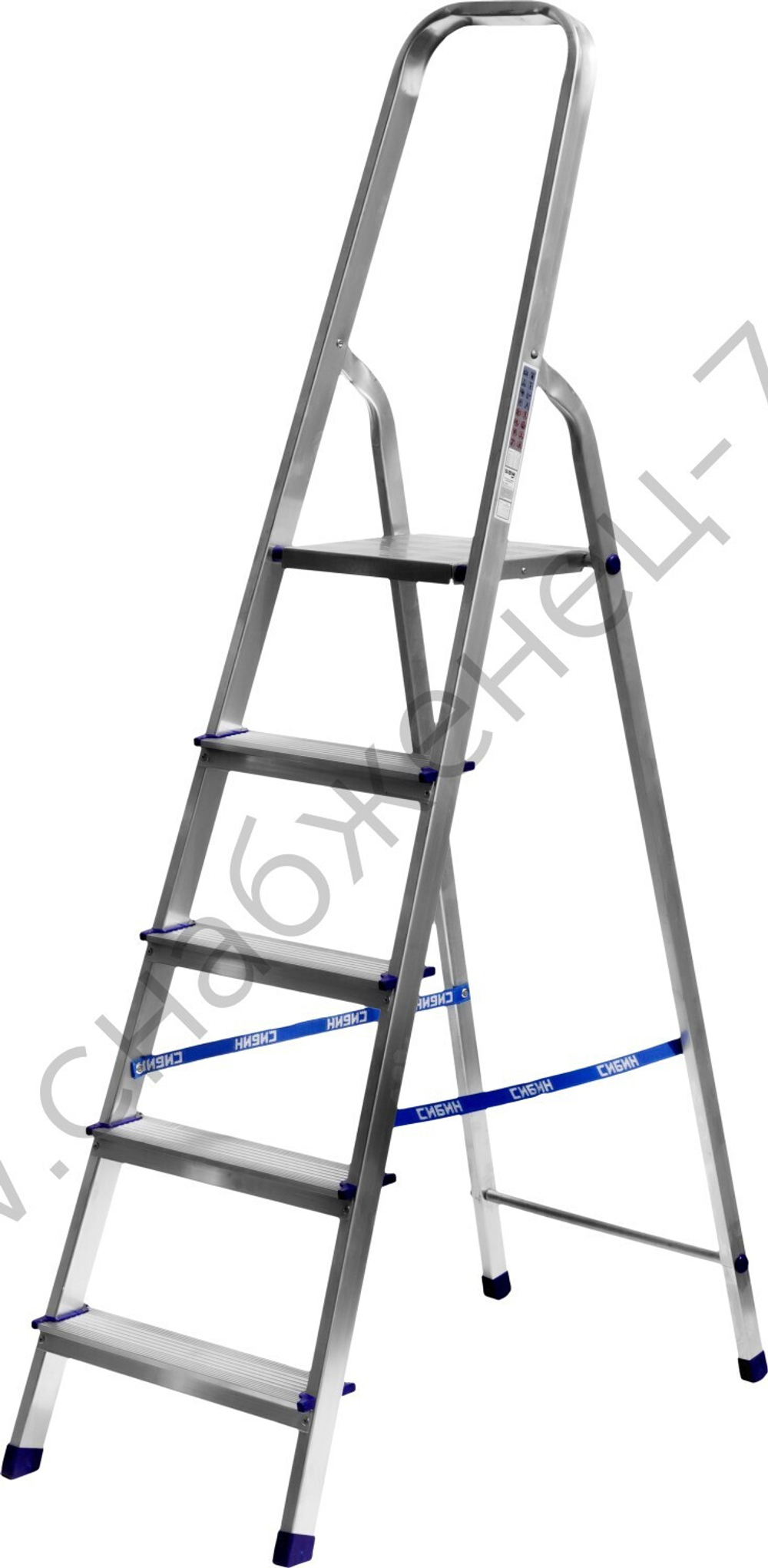 СИБИН 5 ступеней, 103 см, алюминиевая стремянка (38801-5)