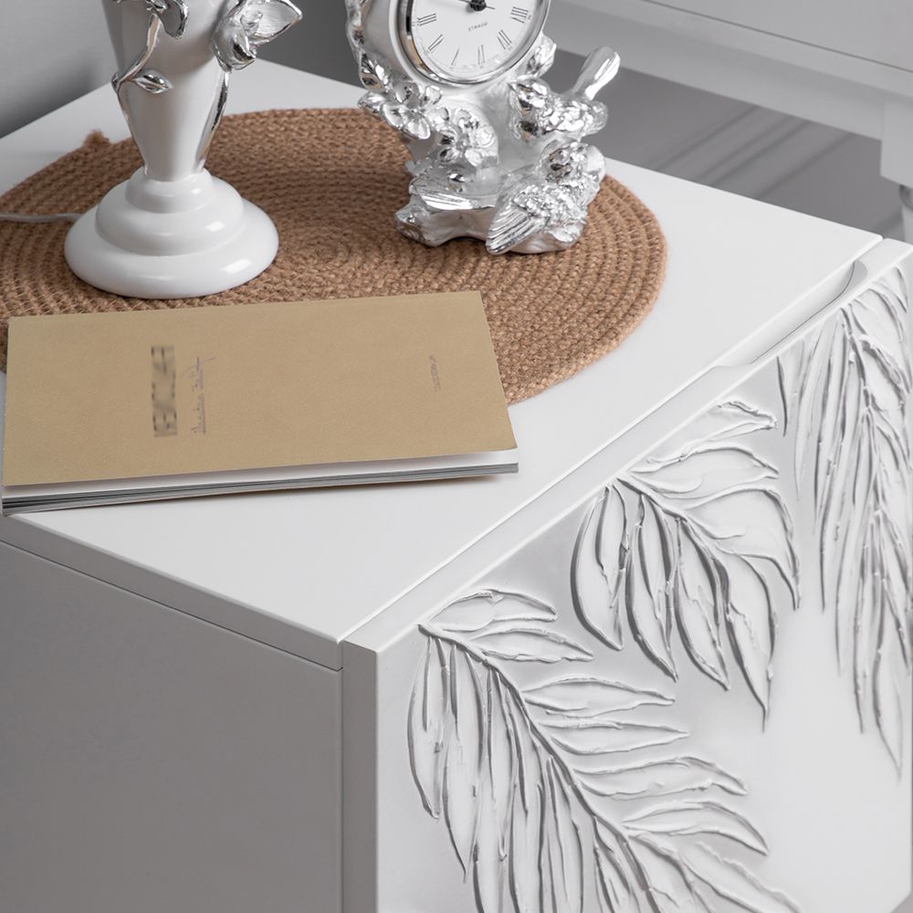 Тумба прикроватная Тропик Классика Айс Сильвер левая