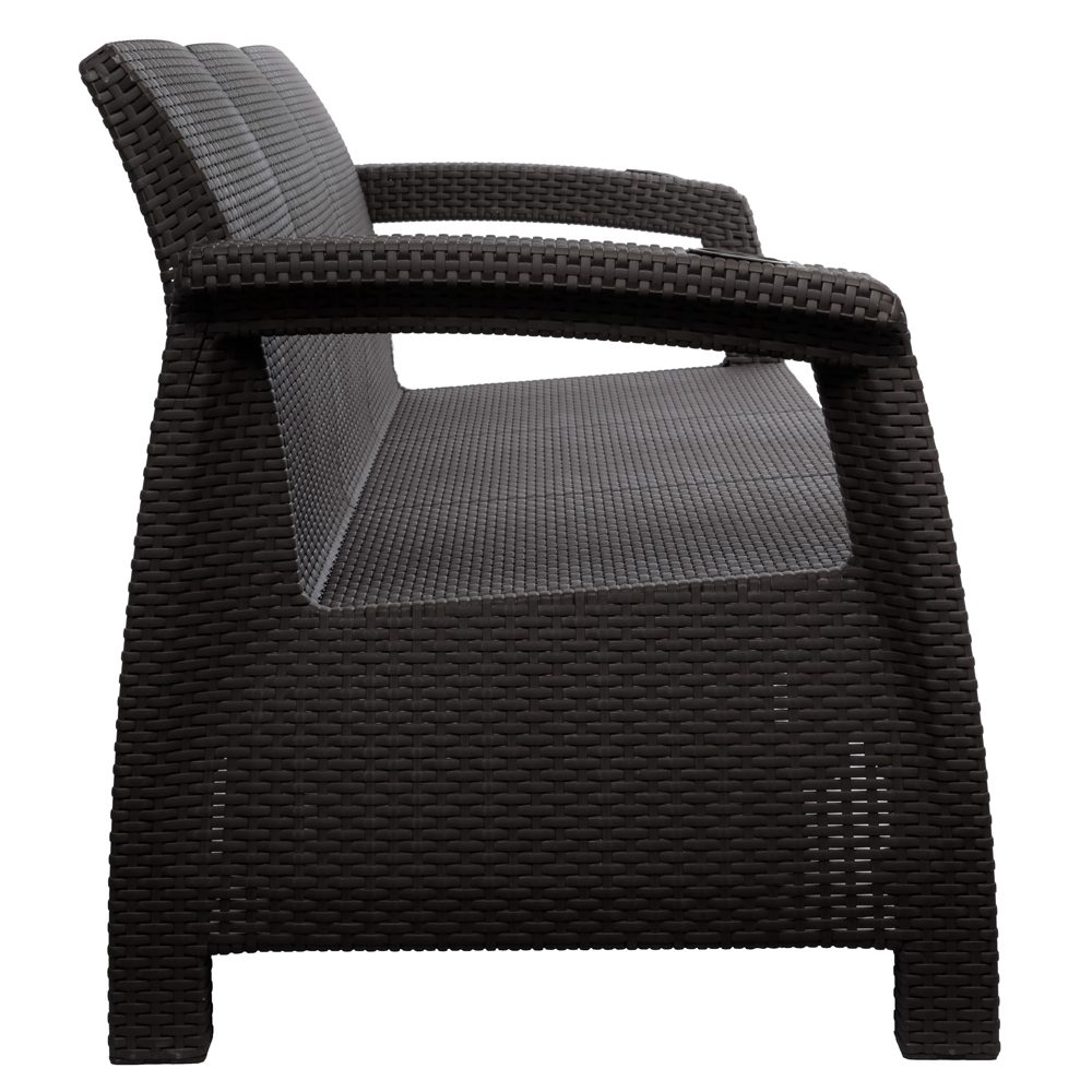 Диван "Ротанг-плюс" 3-х местный без подушки (мокко)