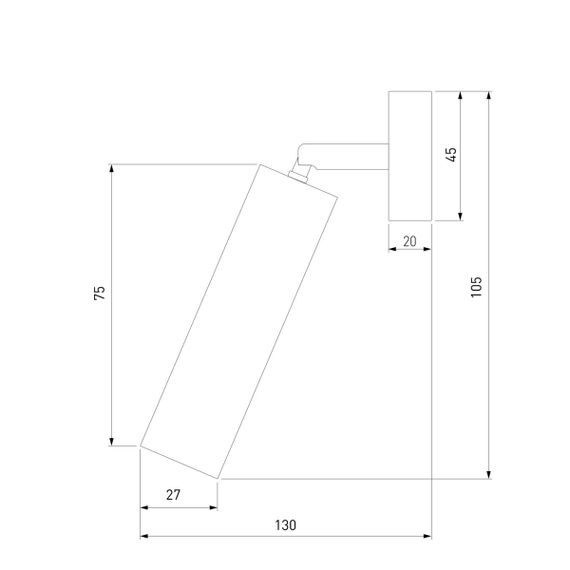 Светодиодный спот Eurosvet Pin 20133/1 LED белый