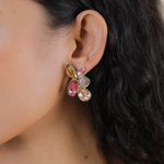 Серьги Franck Herval, Emy, с перламутром и кристаллами, FH26.1-12-69978 (розовый)