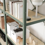 Стеллаж - IKEA BROR, 190х55х254 см, серо-зеленый, БРУР ИКЕА