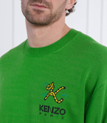 Хлопковый свитер Kenzo - зеленый(FC65PU3423LA)