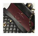 Сумка CHANEL Classic 11.12 из кожи ягнёнка с золотистой фурнитурой,черная