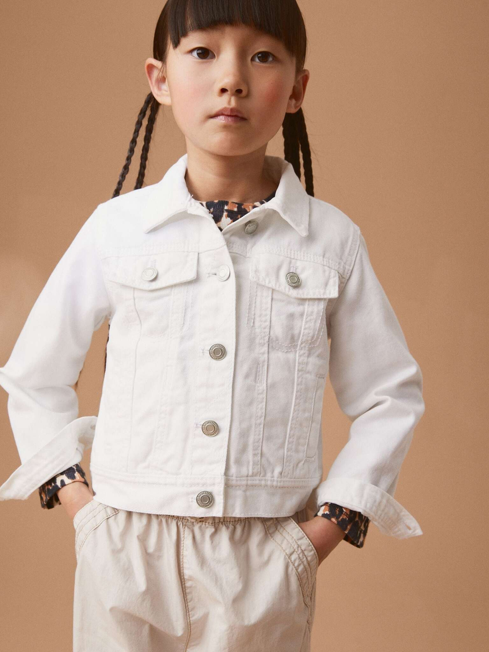 Куртка джинсовая для девочки Next 351-805, Белый