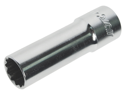 Головка свечная 1/2" 14мм 12-ти гранная с резиновым фиксатором JTC