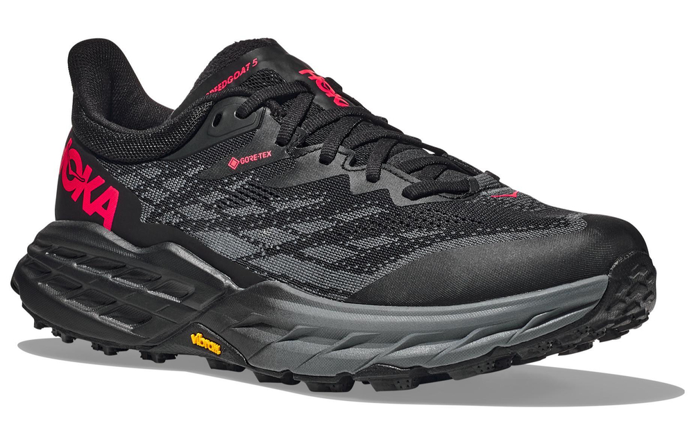 HOKA ONE ONE Speedgoat 5 GTX off-road shock absorption non-slip wear-resistant low-top off-road running shoes women's black