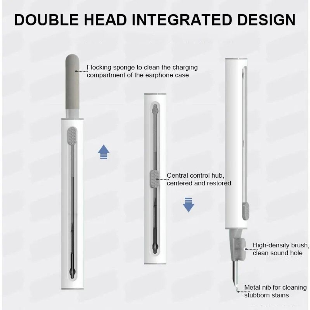 Чистящий карандаш для оптики, мониторов с Bluetooth-наушниками Smart Cleaning pen For Airpods 1/2/3/Pro Bluetooth-гарнитуры беспроводные наушники