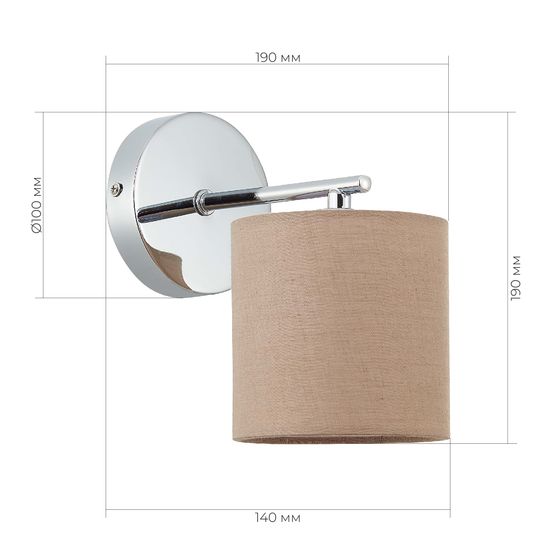 SLE300611-01 Светильник настенный Хром/Бежевый E14 1*40W ESSENZA