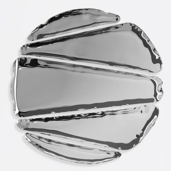 Настенный декор Brano Отражение 8, Ø100 см, полированная сталь