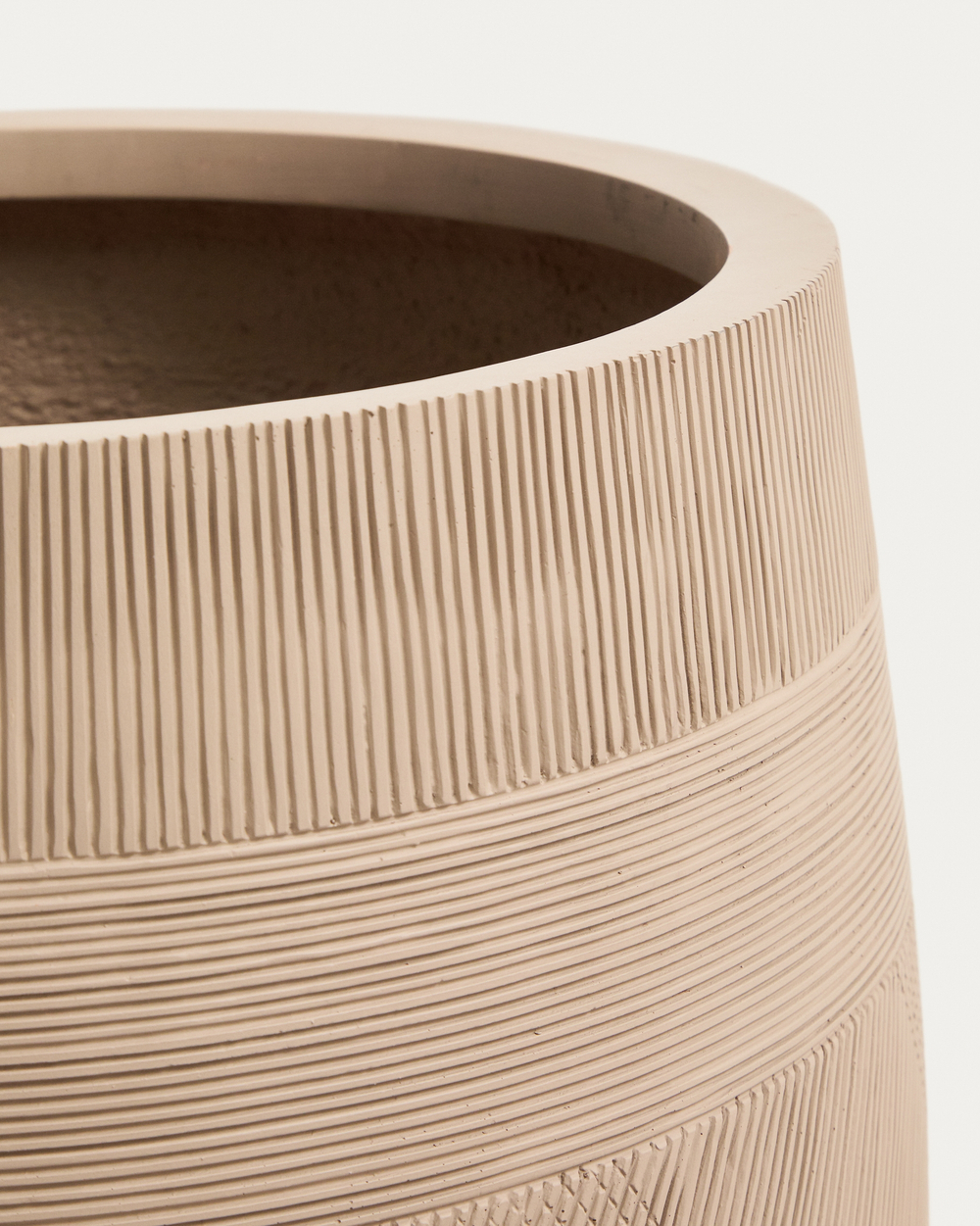 Набор из двух бежевых кашпо Tival с эффектом цемента, диаметр 50 см/34 см