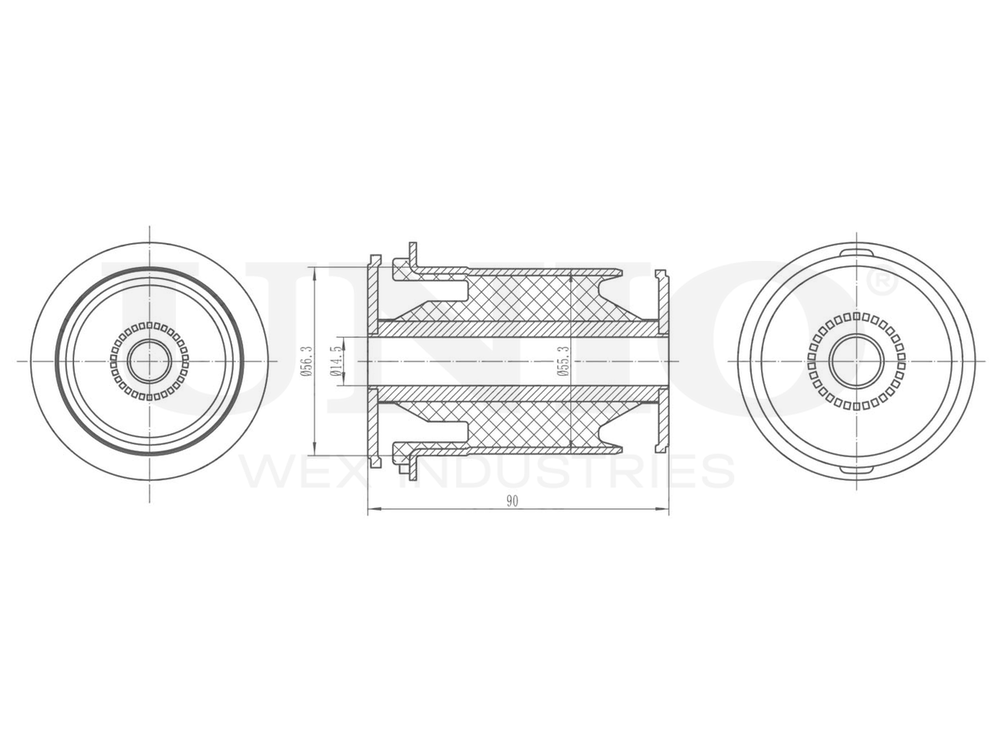 Сайлентблок задний переднего нижнего рычага UNIO RMP-20197
