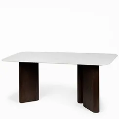 Обеденный стол Fabio 180х90 см, белый камень