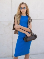 Синее платье в сад для девочки