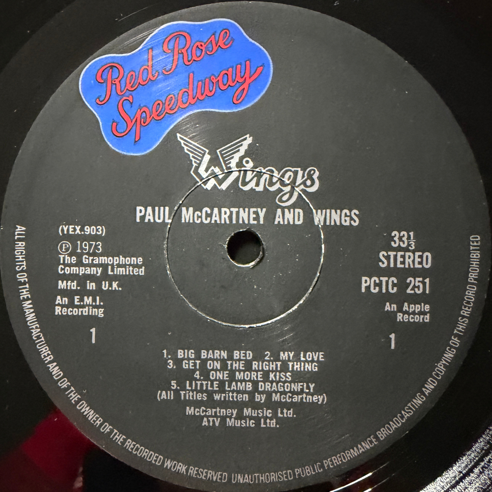 Paul McCartney & Wings - Red Rose Speedway (Англия 1973г.)