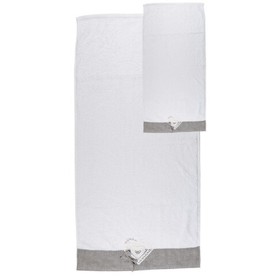 NT0014 Набор из 2-х полотенец "Паулония" белый 38х58см/55x104см