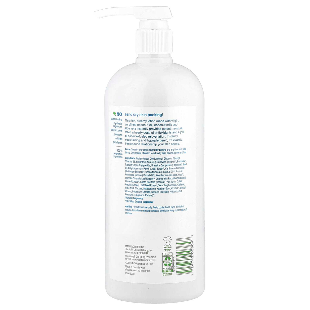 Alba Botanica, Very Emollient, смягчающий лосьон для тела, кокос, 907 г (32 унции)