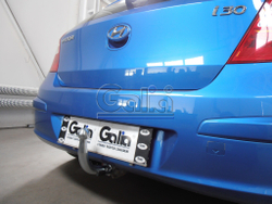 Фаркоп оцинкованный Galia K029A для Hyundai i30 хетчбек FD 2007-2010, Kia Ceed хетчбек 2006-2012(паспорт и сертификат в комплекте)(без электрики)