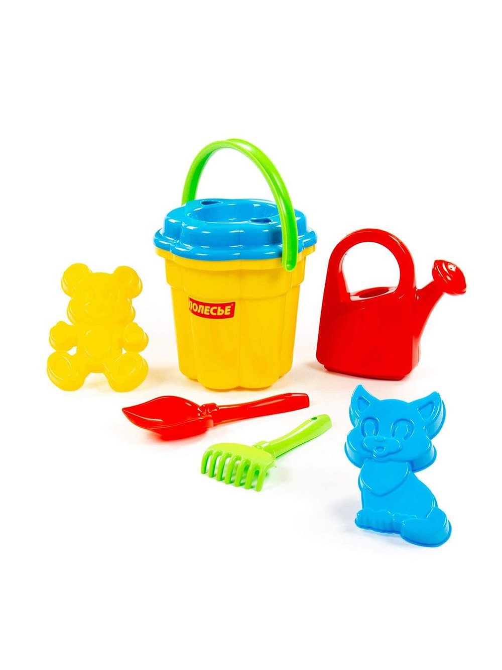 Летний набор для игры в песок №97. Размер в упаковке 22х20х38 см, в сеточке.