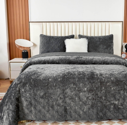 Покрывало 240x260 Sofi De MarkO Розалин темно-серое