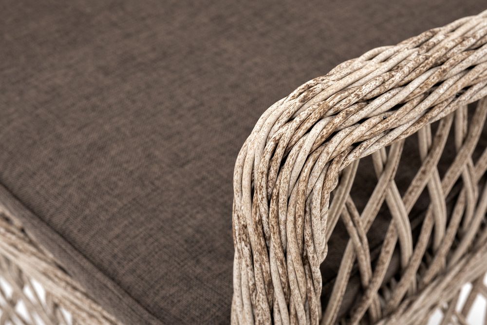 "Эспрессо-80 L" обеденная группа плетеная, цвет бежевый