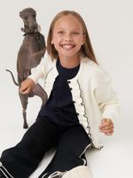 Кардиган школьный для девочки AT585 молочный