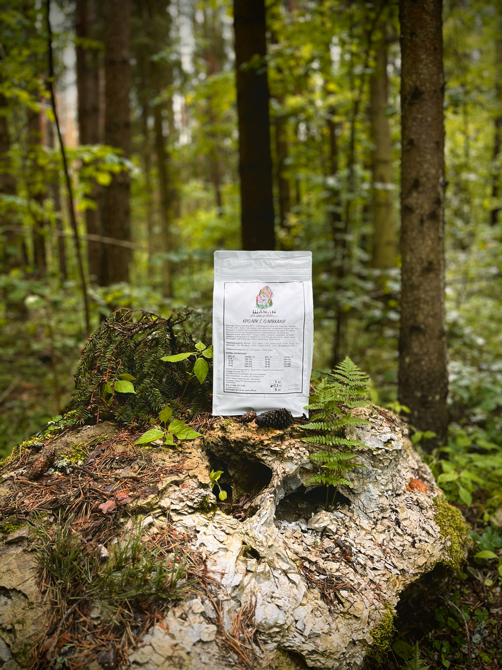 Сухой корм SHAMAN "Дух дикой природы" Кролик с оливками 2.5 кг; мелкая гранула; для взрослых собак; Класс Холистик