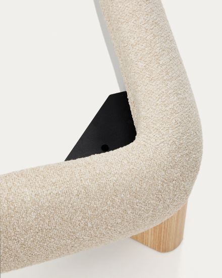 Кровать Odina из ткани букле цвета экрю 180 x 200 см