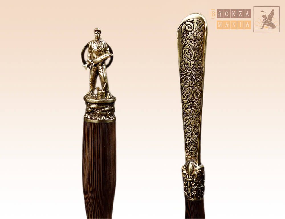 рожок для обуви Рыбак с рыбой  с крючком