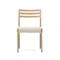 Стул Cudia из бежевой синели из массива дуба с натуральной отделкой FSC Mix Credi