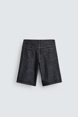 ZARA ДЖИНСОВЫЕ ШОРТЫ BAGGY FIT, ИНДИГО