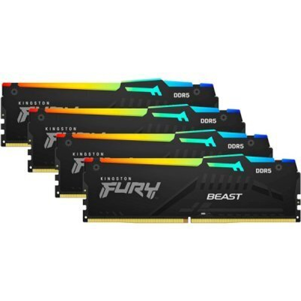 Оперативная память Kingston Fury Beast Black RGB KF556C40BBAK4-128