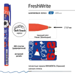 Ручка шариковая 0,7 мм синяя FreshWrite "Футбол. Чемпионы. Франция" (BrunoVisconti)