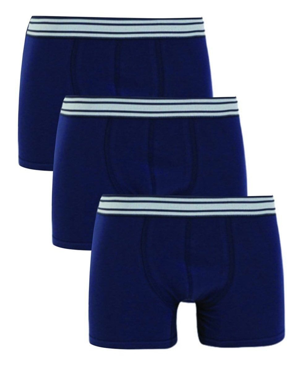 Набор из 3 темно-синих трусов-боксеров Darkzone (Размер: XXXL) (Цвет: темно-синий)