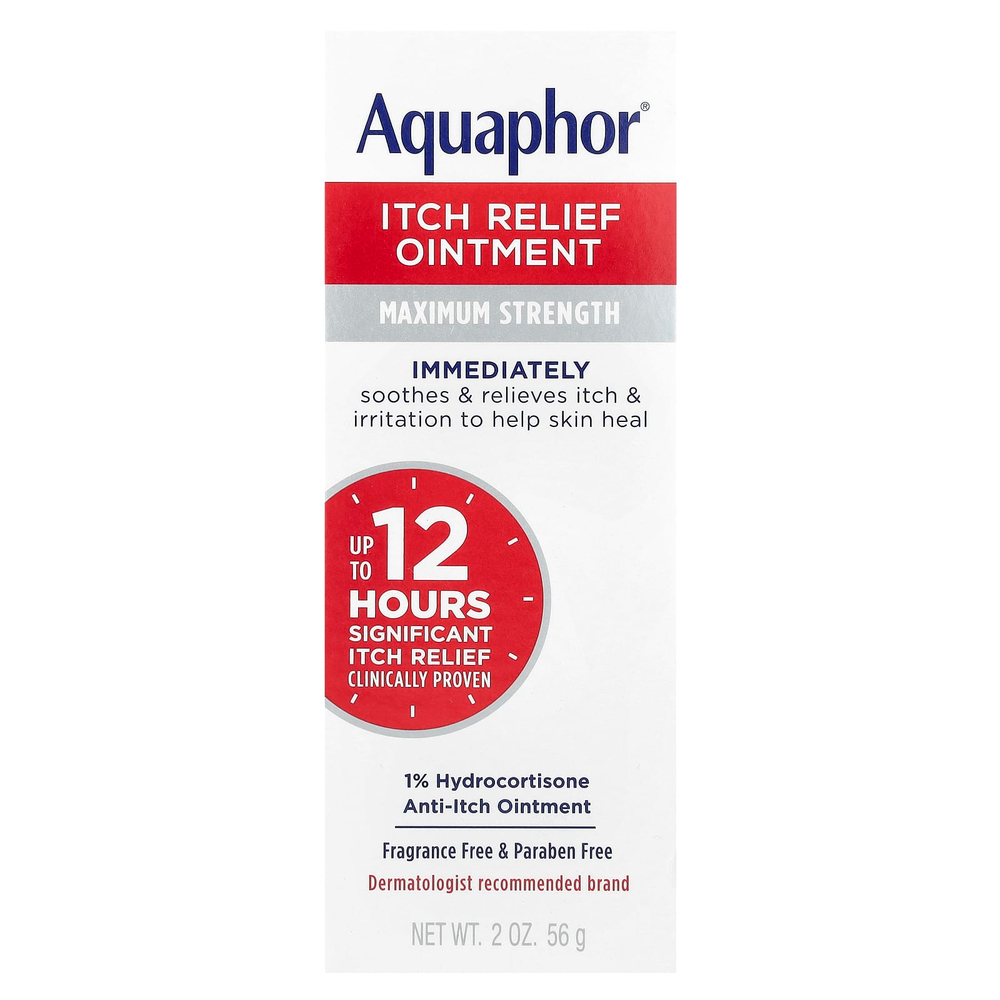 Aquaphor, Мазь для снятия зуда, максимальная эффективность, без отдушек, 56 г (2 унции)