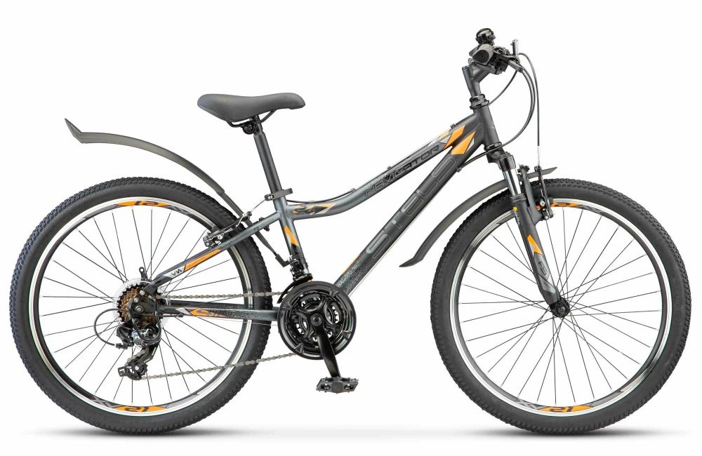 Велосипед 24&quot; Stels Navigator-410 V  21-sp V010 (2023), антрацитовый/чёрный
