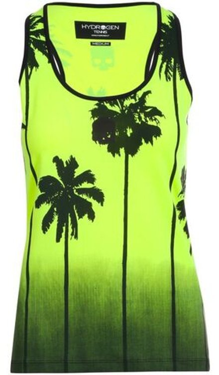 Топ теннисный Hydrogen Palm Tank Top Woman - fluo yellow