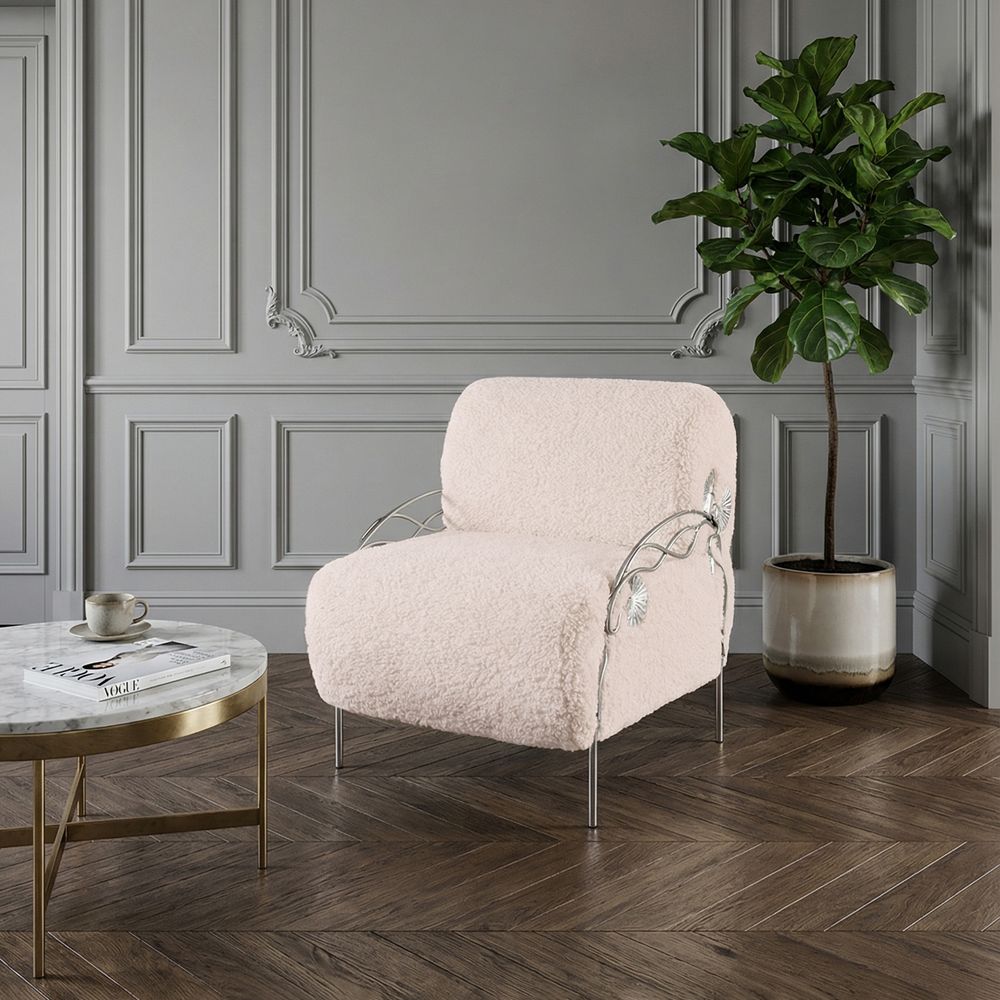 Кресло Нимфея Какао Античное Серебро