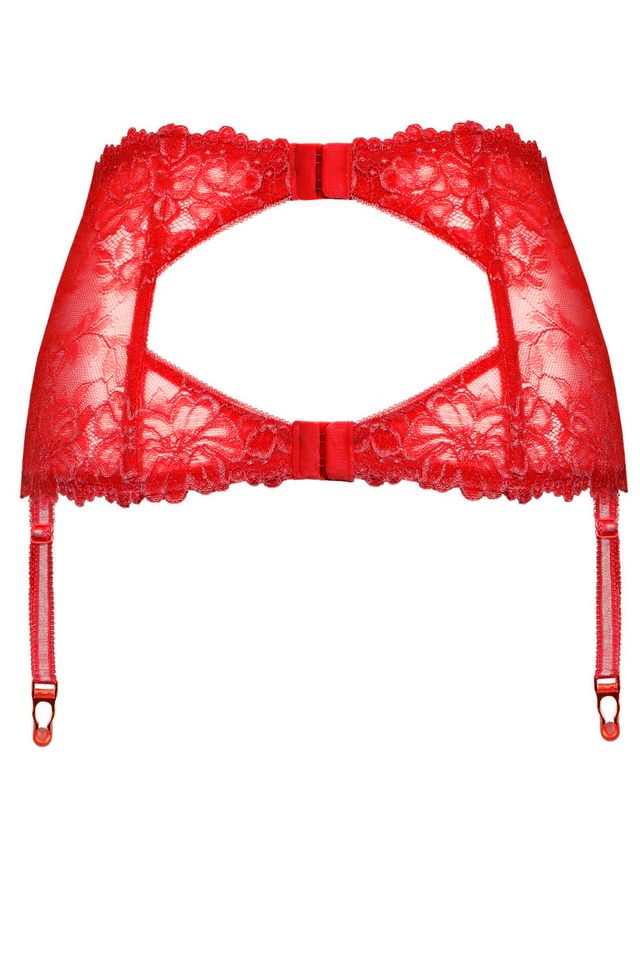 Роскошный красный пояс для чулок Carmela