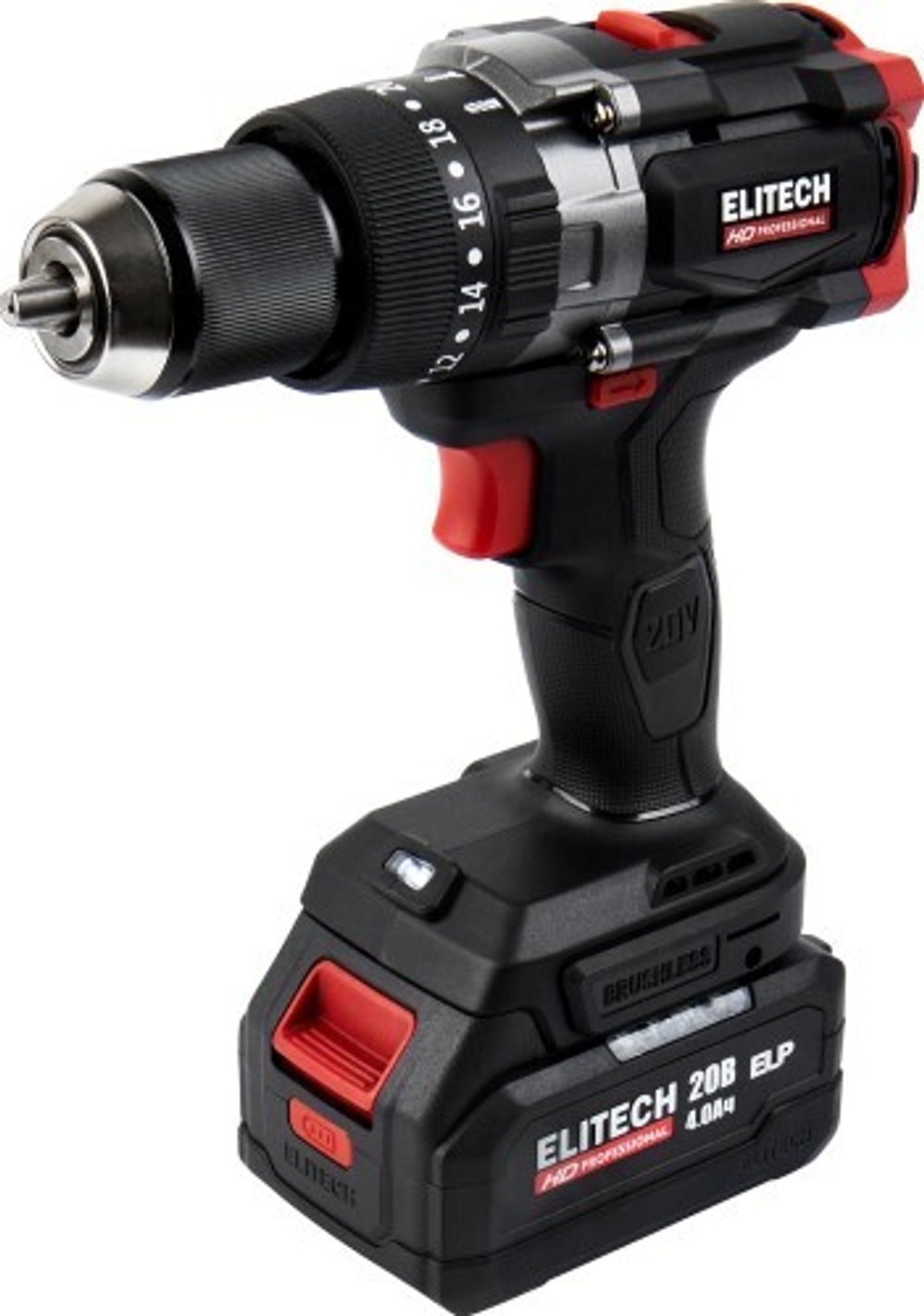 Дрель-шуруповерт аккумуляторная ELITECH CD 20BL2 (E2201.042.01) HD 205727