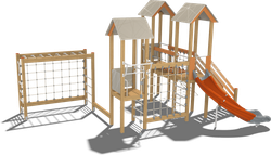 Детский городок Владимир (стойки дуб, паттерн Vector)